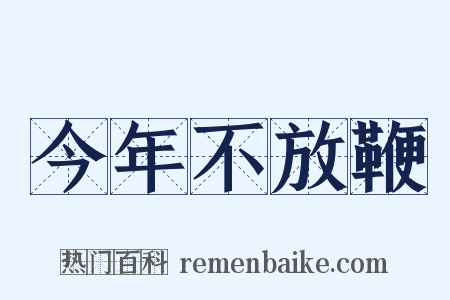 今年不放鞭是什么意思的图片